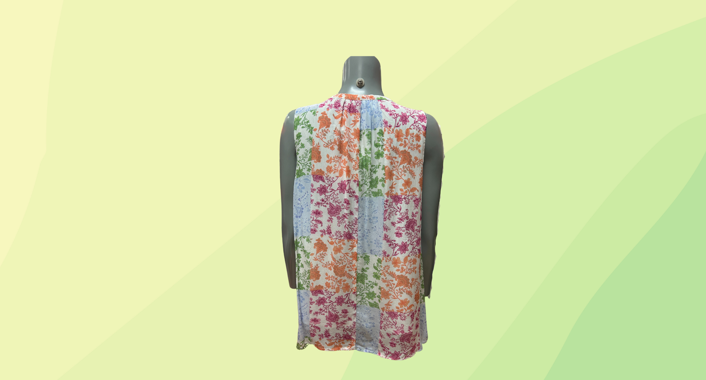 Sussan Azalea Top RRP $89.95 - Size 16 - White/Multi