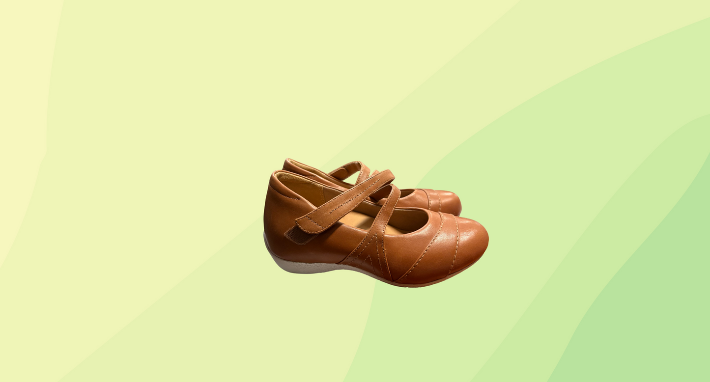 Ziera Xray W Tan Leather Shoe - Size 34 - Tan