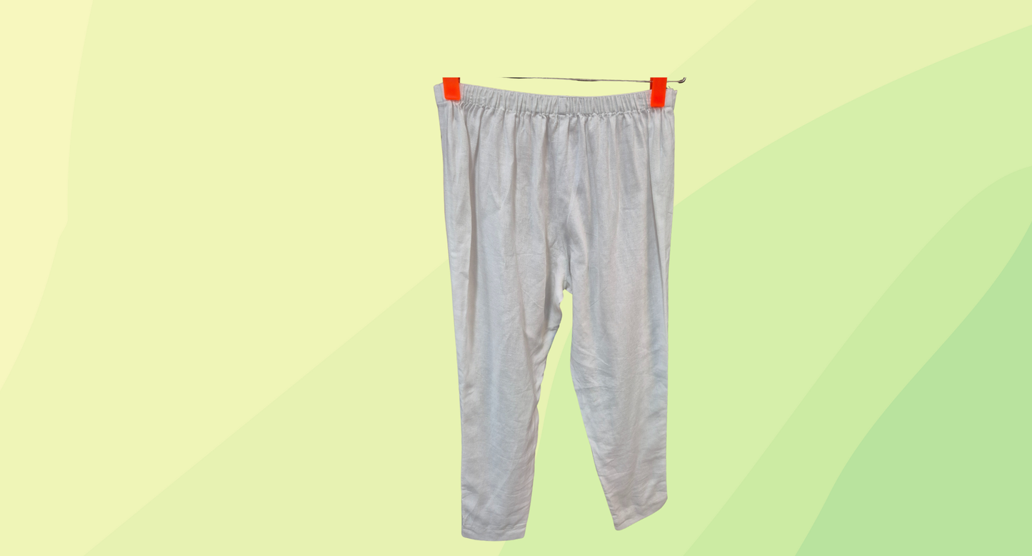 See Saw Linen Pants - Size 10 - White