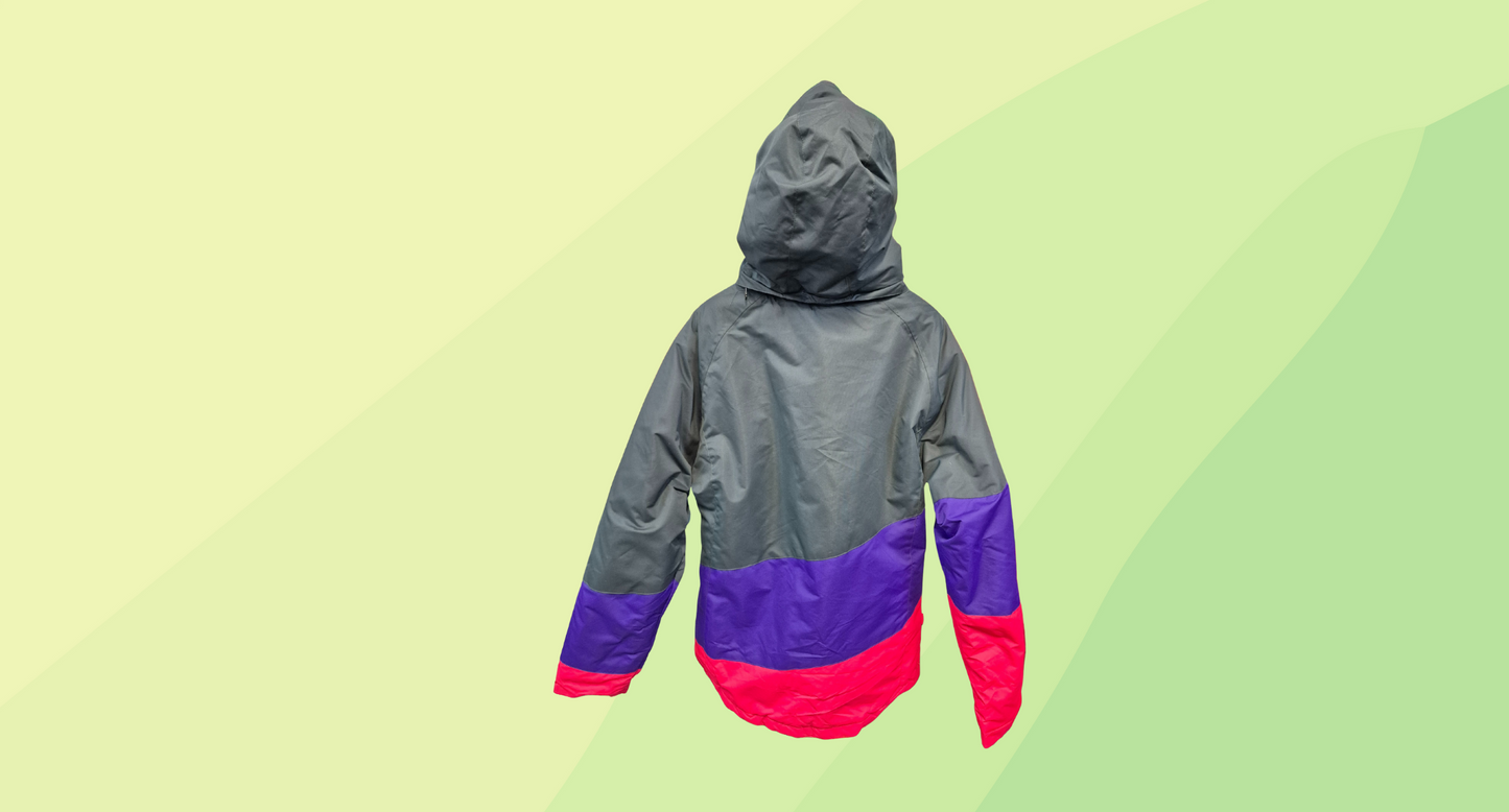 Chute Ski Jacket - Size 12 - Grey/Purple/Pink