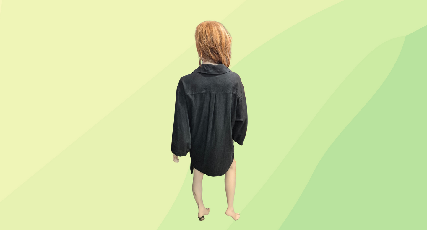 Camilla & Marc Shirt Dress w/Pockets - Size 14 - Black