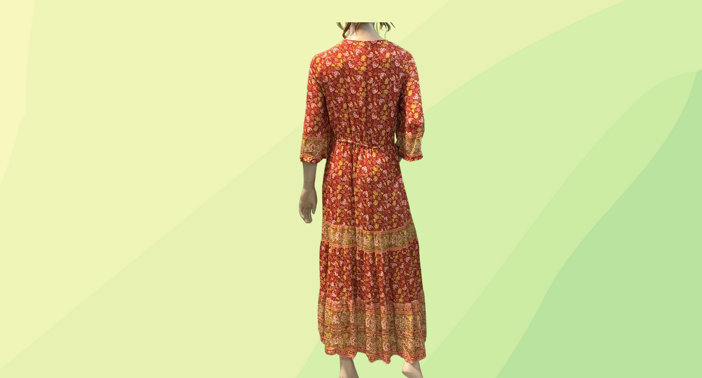 Arnhem Audrey Midi Dress RRP $229 - Size 14 - Cinnamon