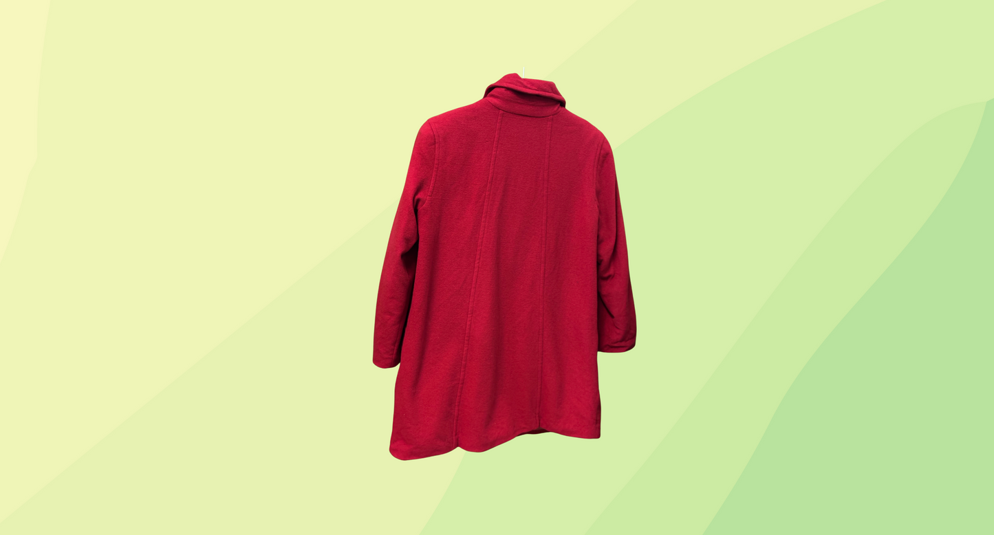 Fella Hamilton Wool Coat - 14 - Cherry Red