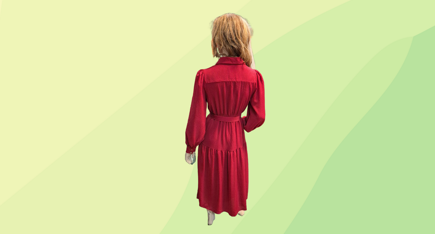 SAO by Dee Maxi Dress with Belt - M - Red