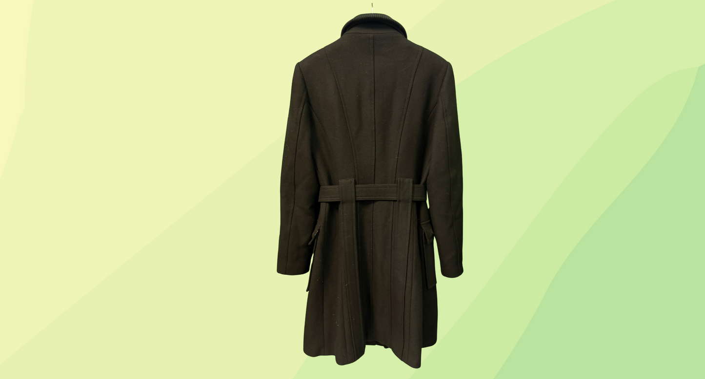 EKLE Italian Wool Long Jacket - M - Black