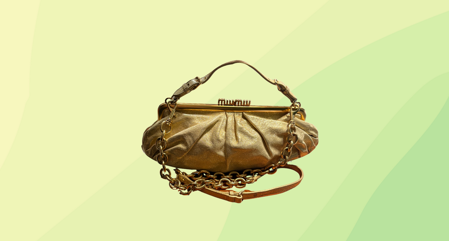 Miu Miu Crossbody Purse - Gold