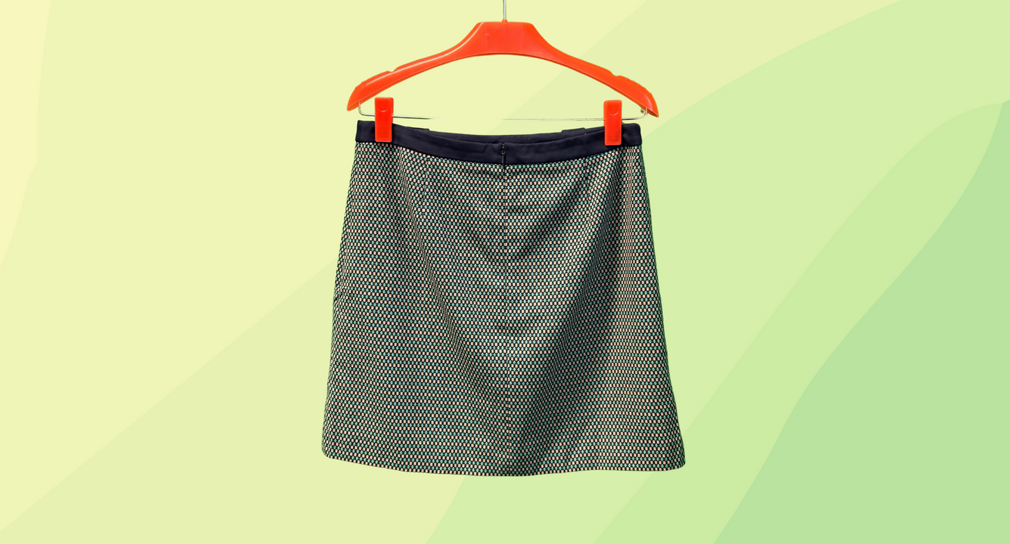 Hobbs London Skirt - Size 12 - Green/Blue