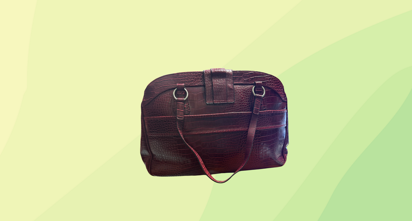 Fiorelli Travel Work Bag - Burgundy Snake