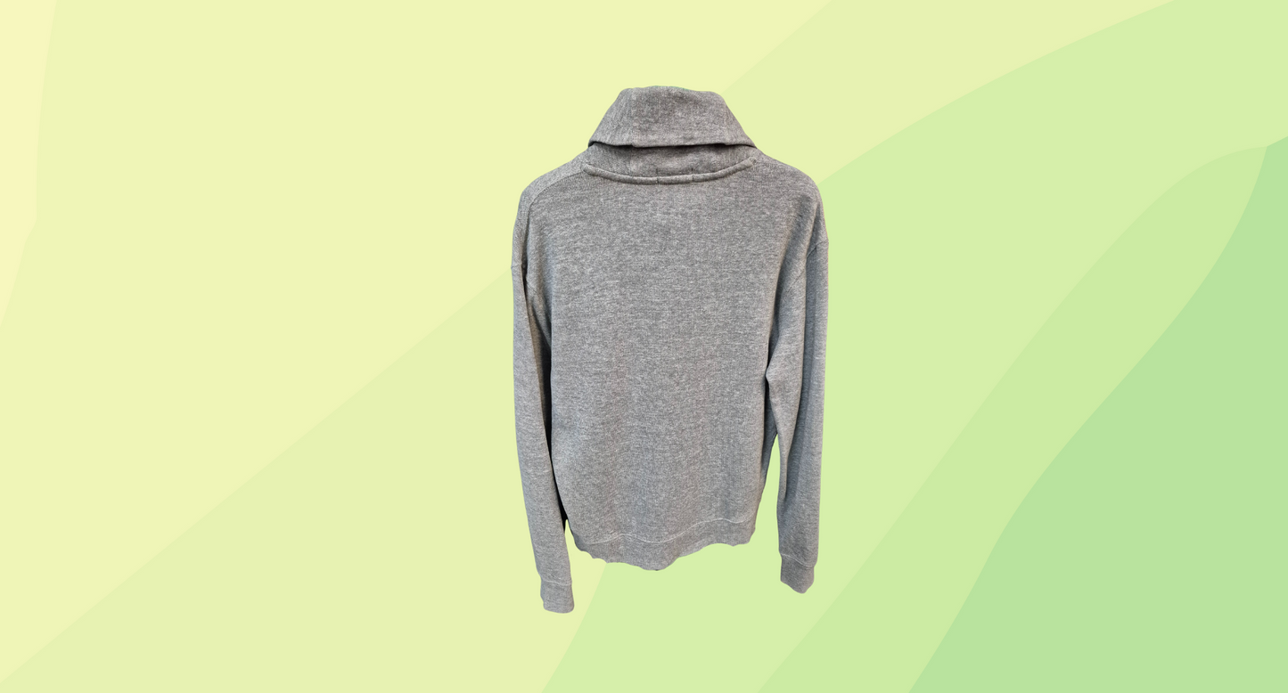Polo Ralph Lauren Mens Shawl Collar Sweater - M - Grey