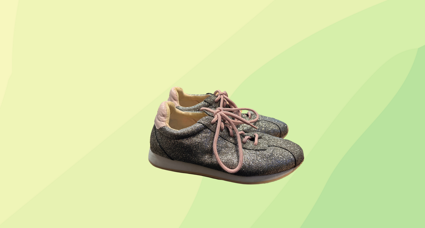 Elk Glitter Sneaker - Size 41 - Silver