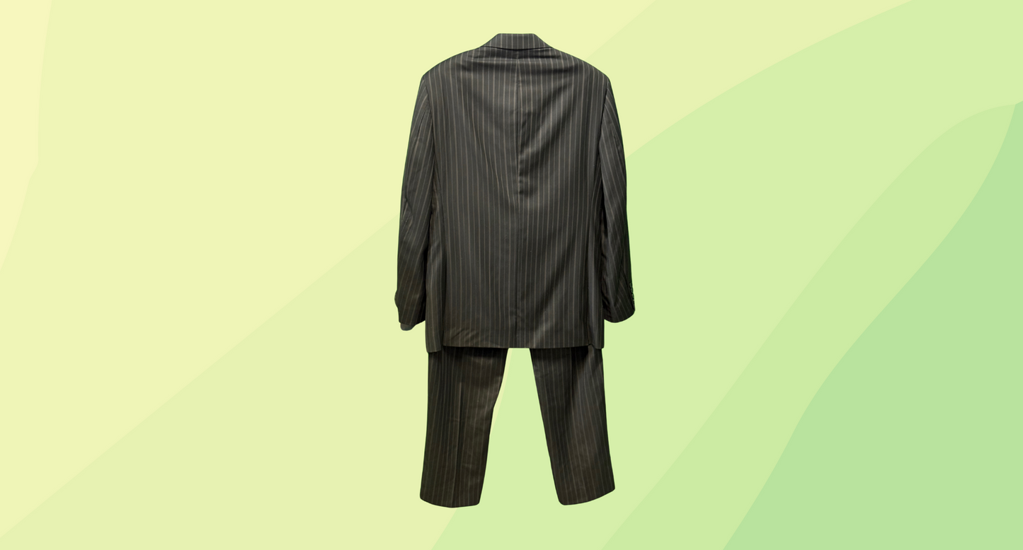 Senator Mens 2pce Suit RRP $599 - S - Black Pinstripe