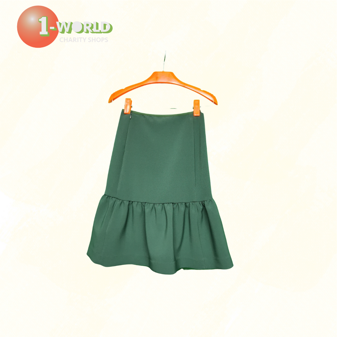 Maison Poi Midi Frill Skirt - 1 Khaki