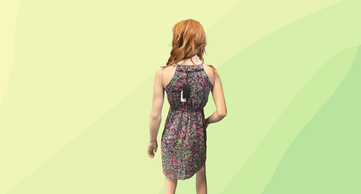 Saba Mini Dress - Size 6 - Grey/Multi