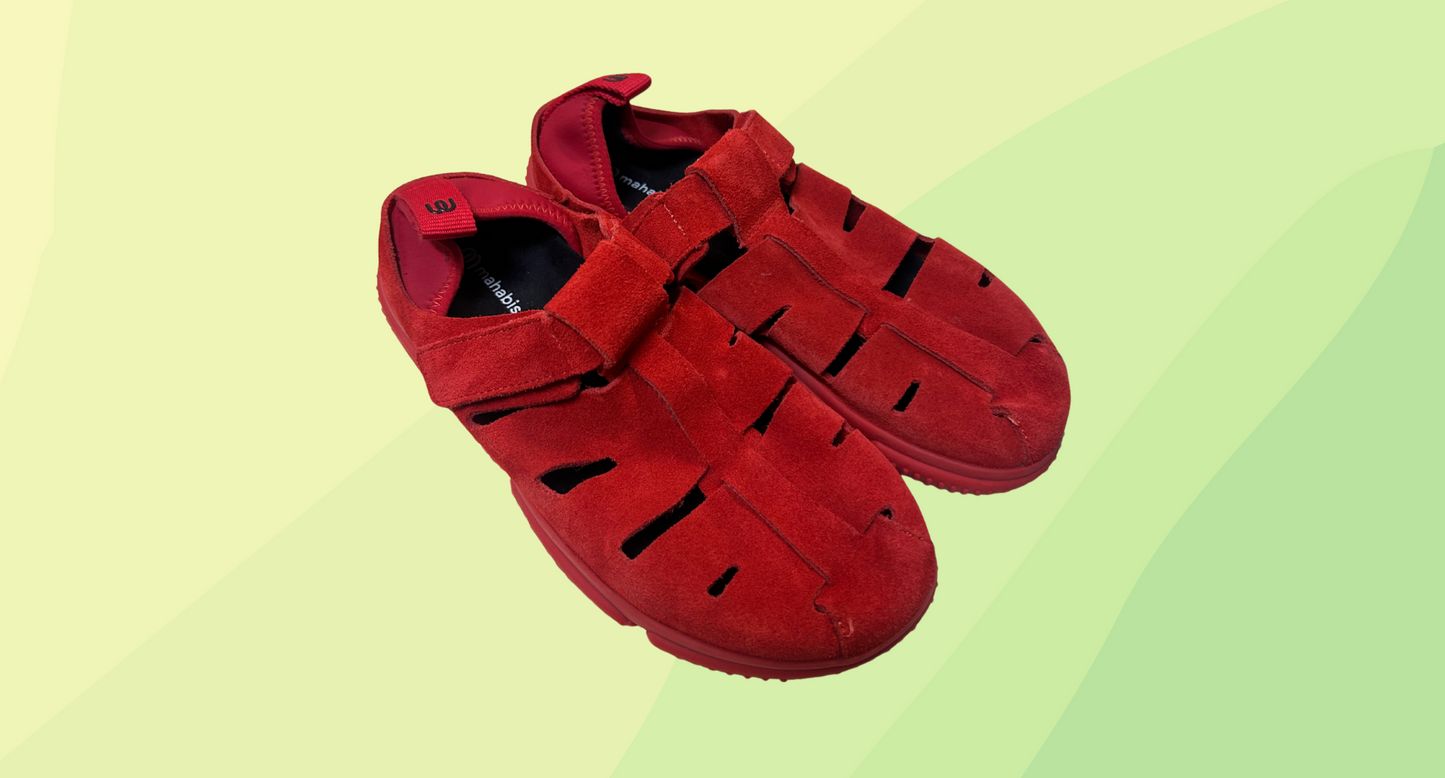 Mahabis Suede Sandal - Size 39 - Red
