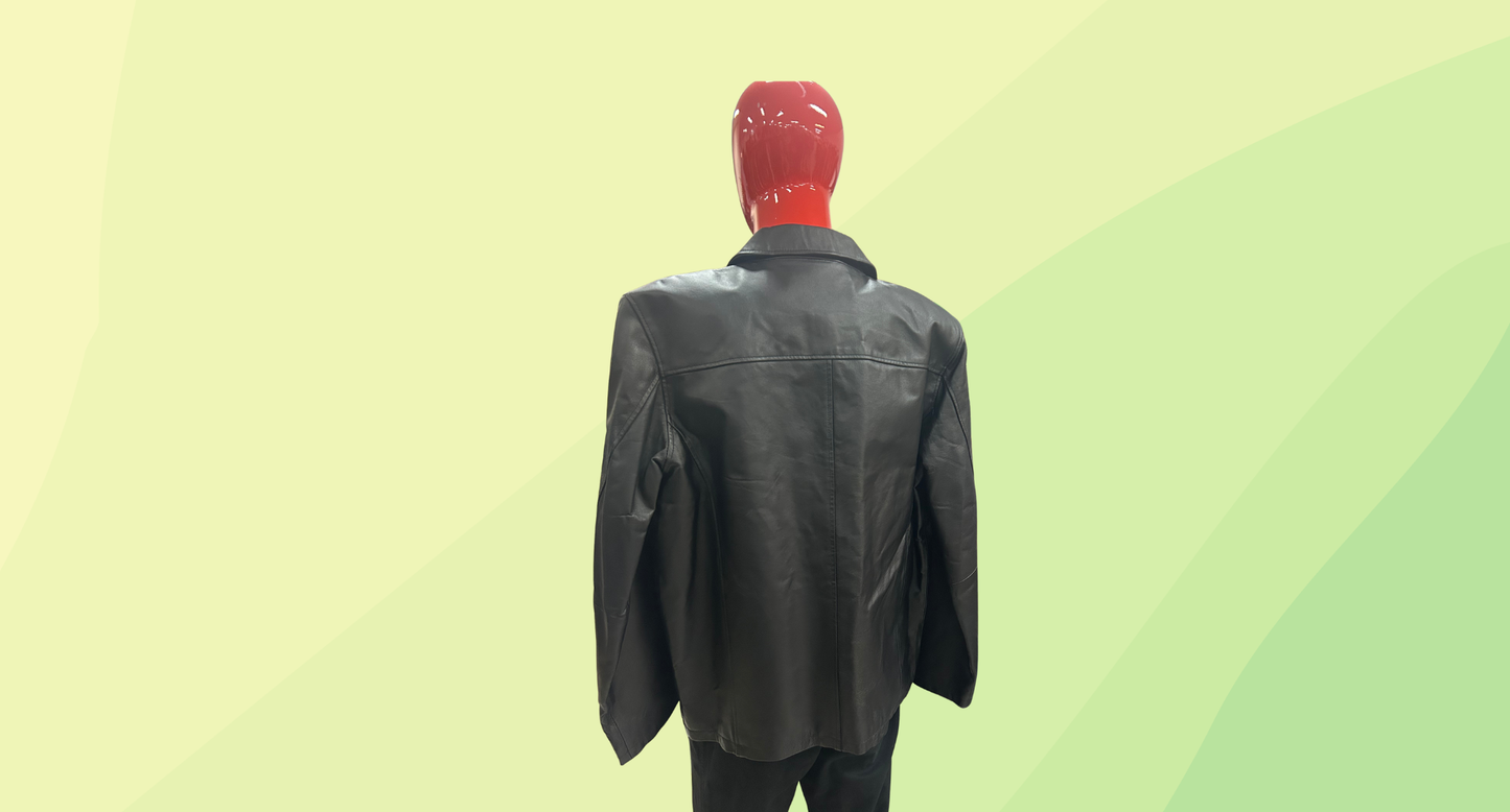 Huski Explorer Mens Leather Jacket - M/97 - Black