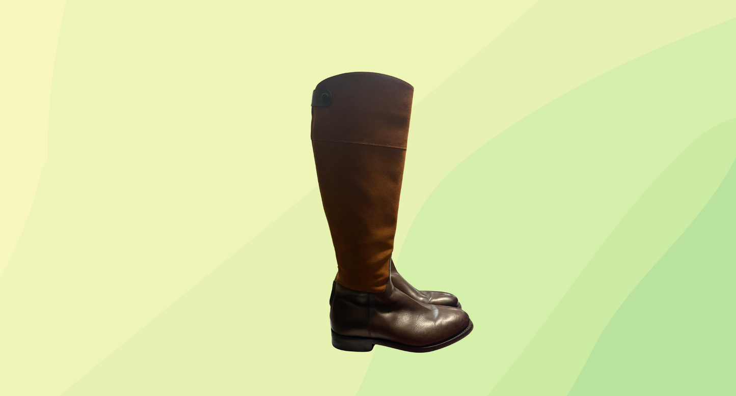 RM Williams Knee high suede/leather boots - Size 7 - Tan