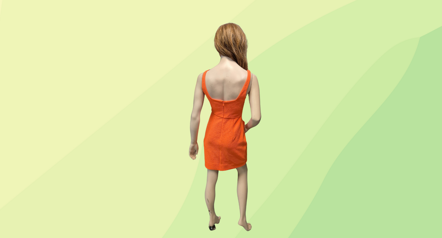 Sheike Mini Dress - Size 10 - Orange