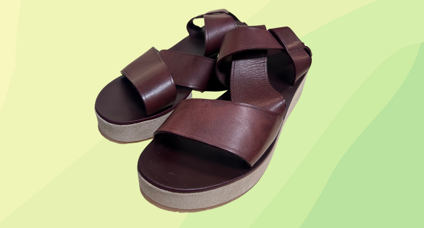 A.P.C Sandal - Slight Wedge - Size 38 - Plum
