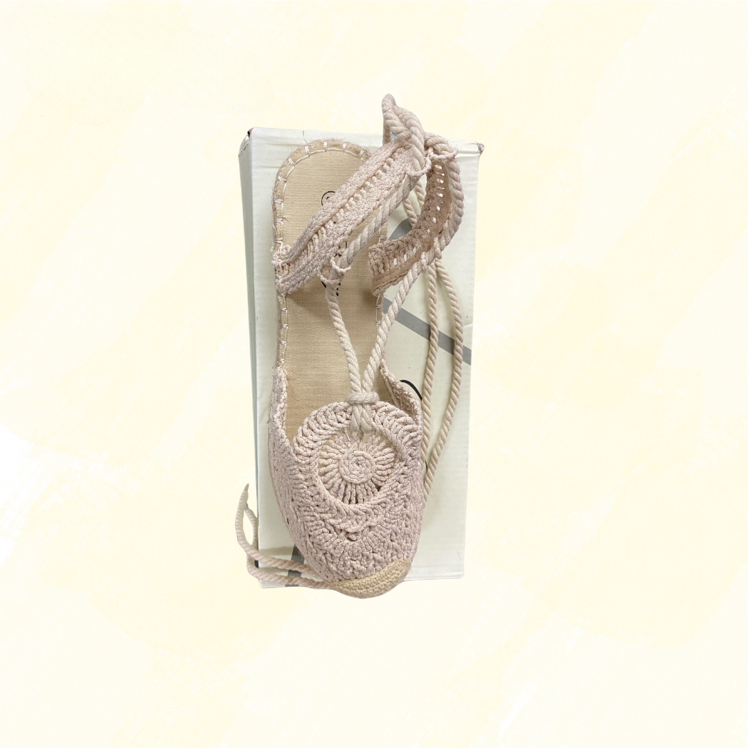 Betsy Italian Macrame Shoes RRP $79.95 - Cream - 39