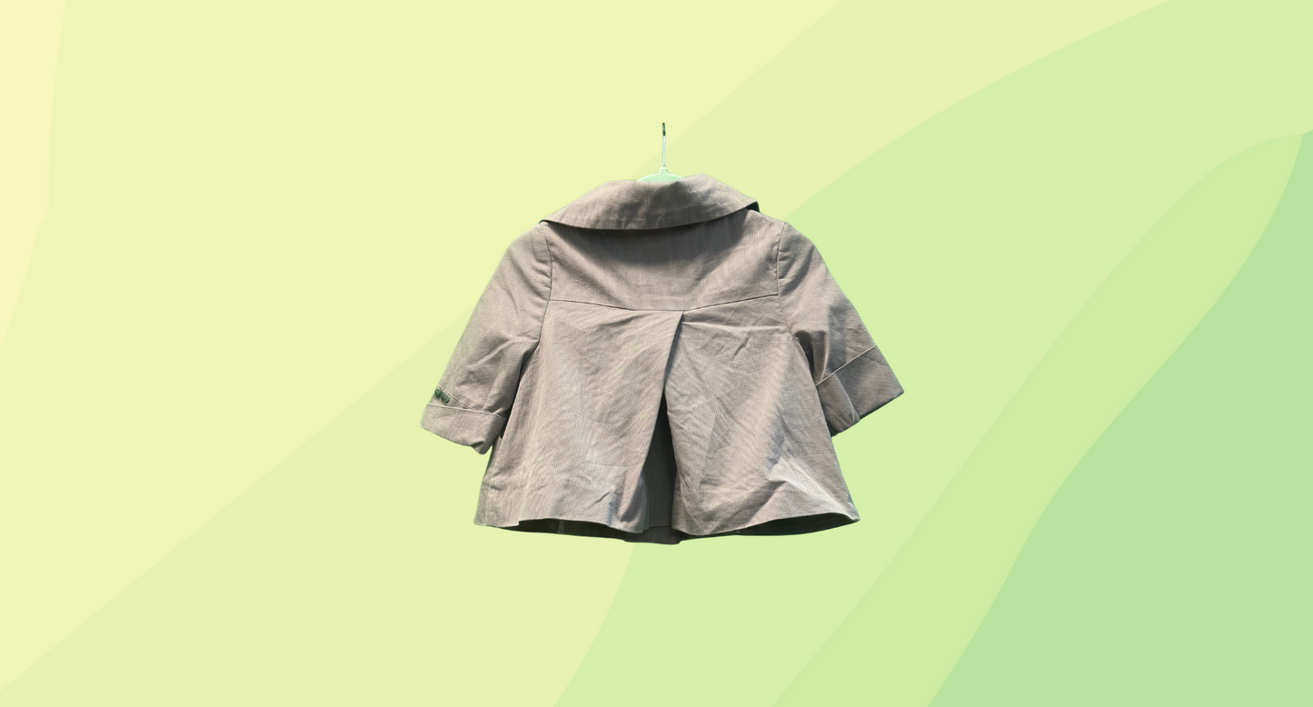 Chloe Baby Jacket - 6 months - Grey Pinstripe