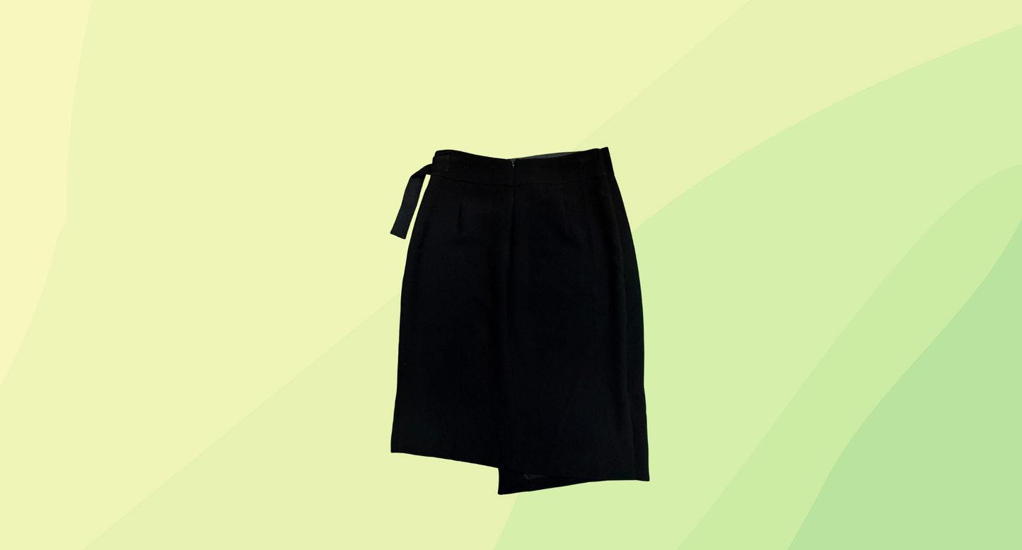 Veronika Maine Wrap Skirt - Size 12 - Black