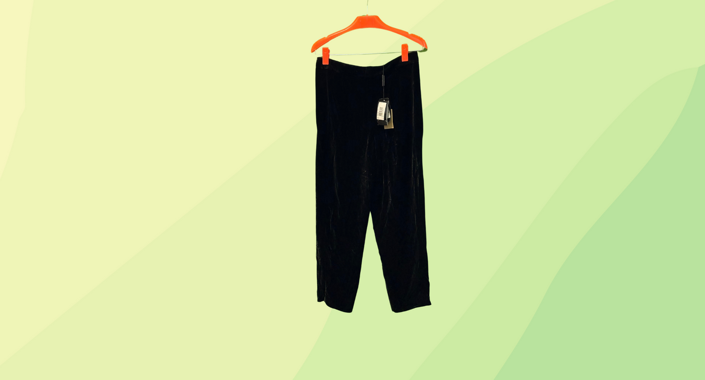 Emporio Armani Velour Pants RRP $500 - Size 40 - Black