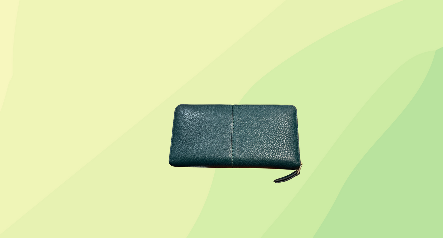 Oroton Tessa-Book Wallet RRP $229 - Pine Green