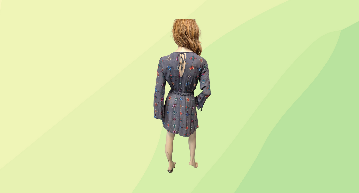Tiger Lily Tambour Dress RRP $180 - Size 10 - Charcoal