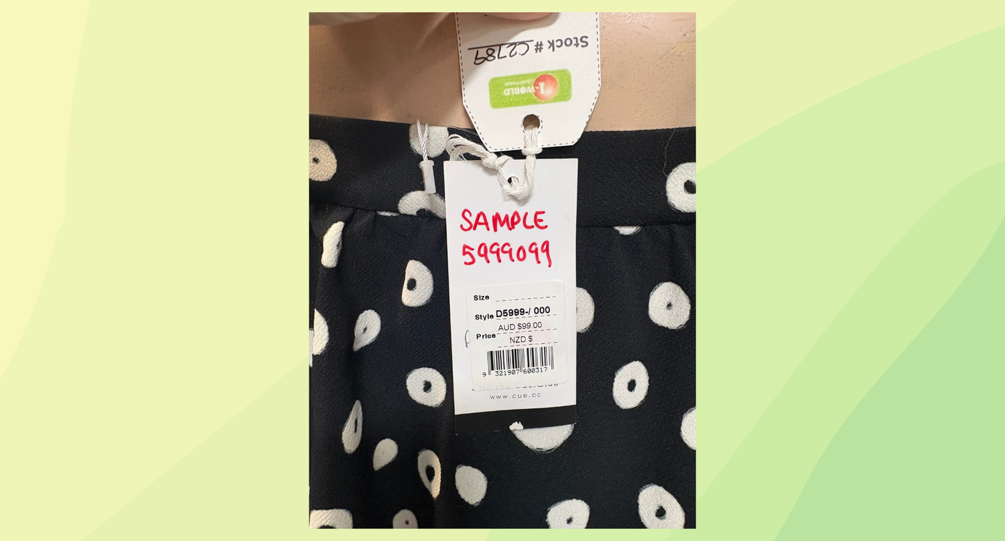 Veronika Maine Dress - Size 10 - Black/White Spot - RRP $99
