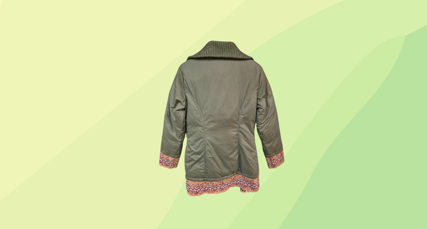 Miss Sixty Vintage Y2K Coat - M - Khaki Green