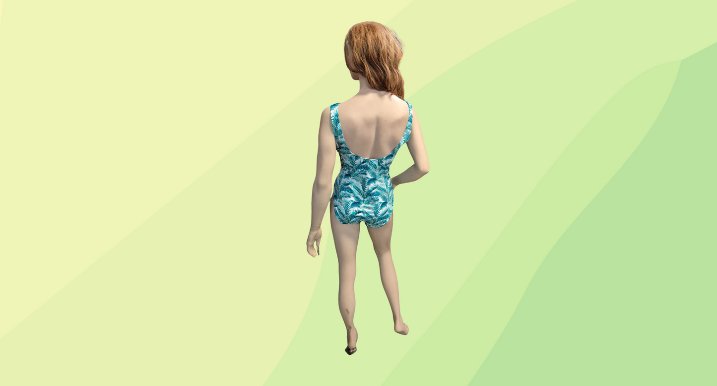 Tommy Bahama Island Sculpt Low Back One Pce Swimsuit RRP $225 - Size 12 - Ming Jade
