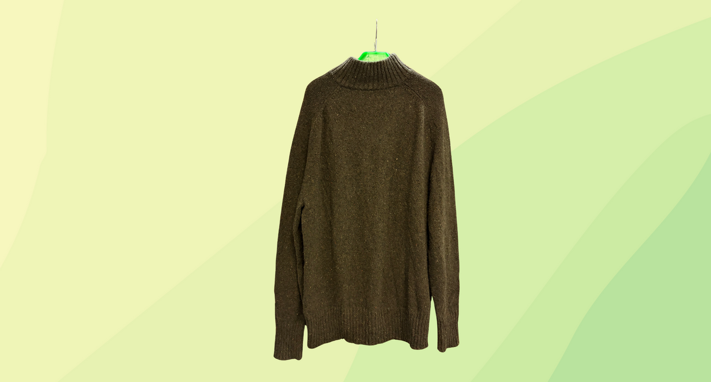 Orvis Collection Mens Wool Blend Sweater - XL - Khaki Green