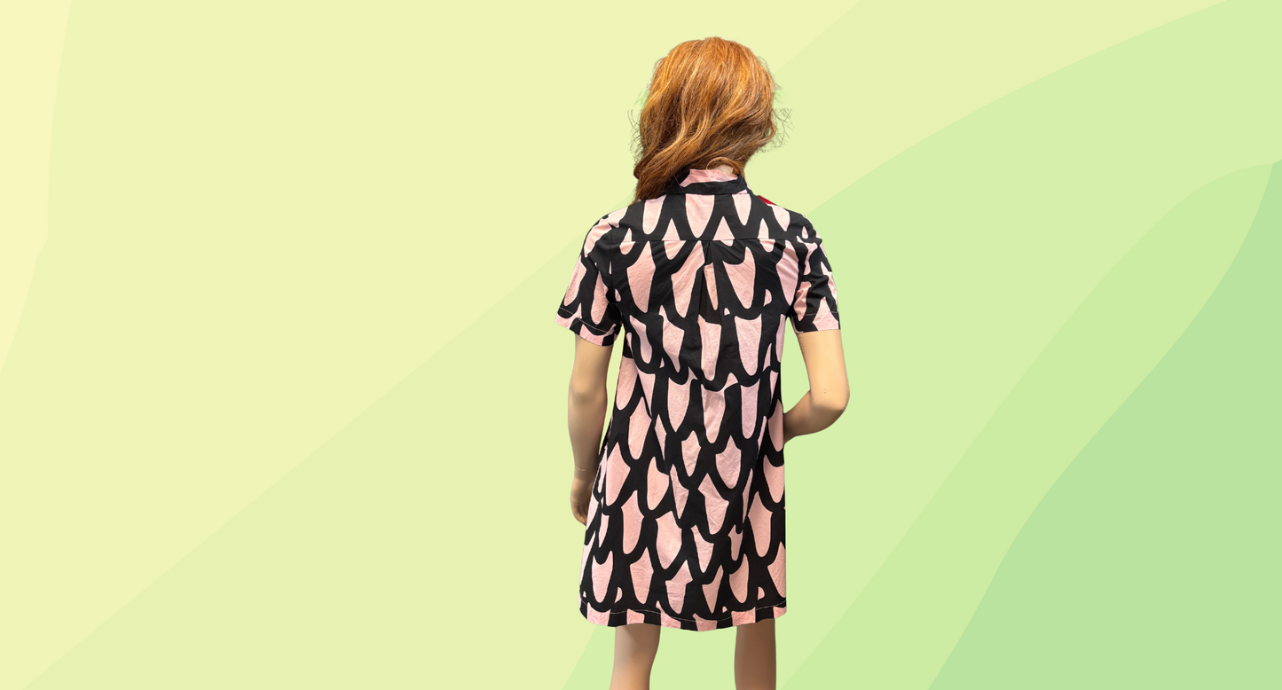 Gorman Loop De Loop Dress - Size 6 - Pink/Black