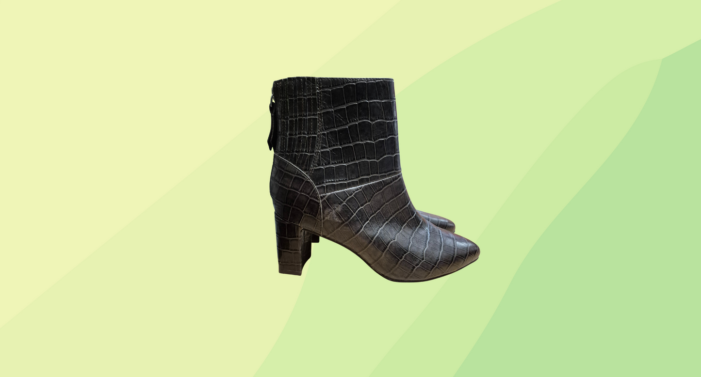 Frankie4 Snakeskin Heeled Boot - Size 7 - Brown