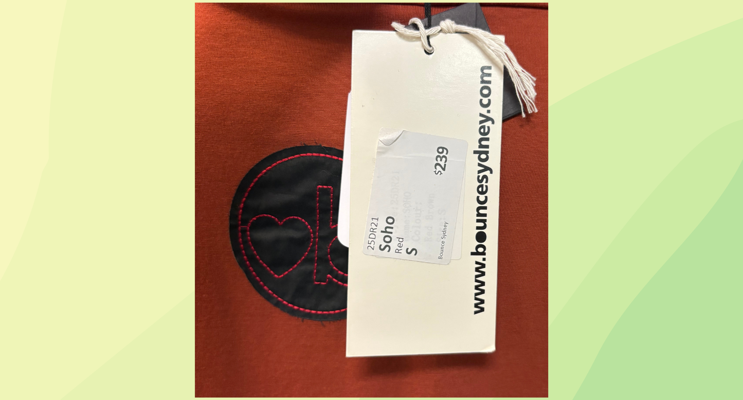 Bounce Soho Tunic - S - Red - RRP $239