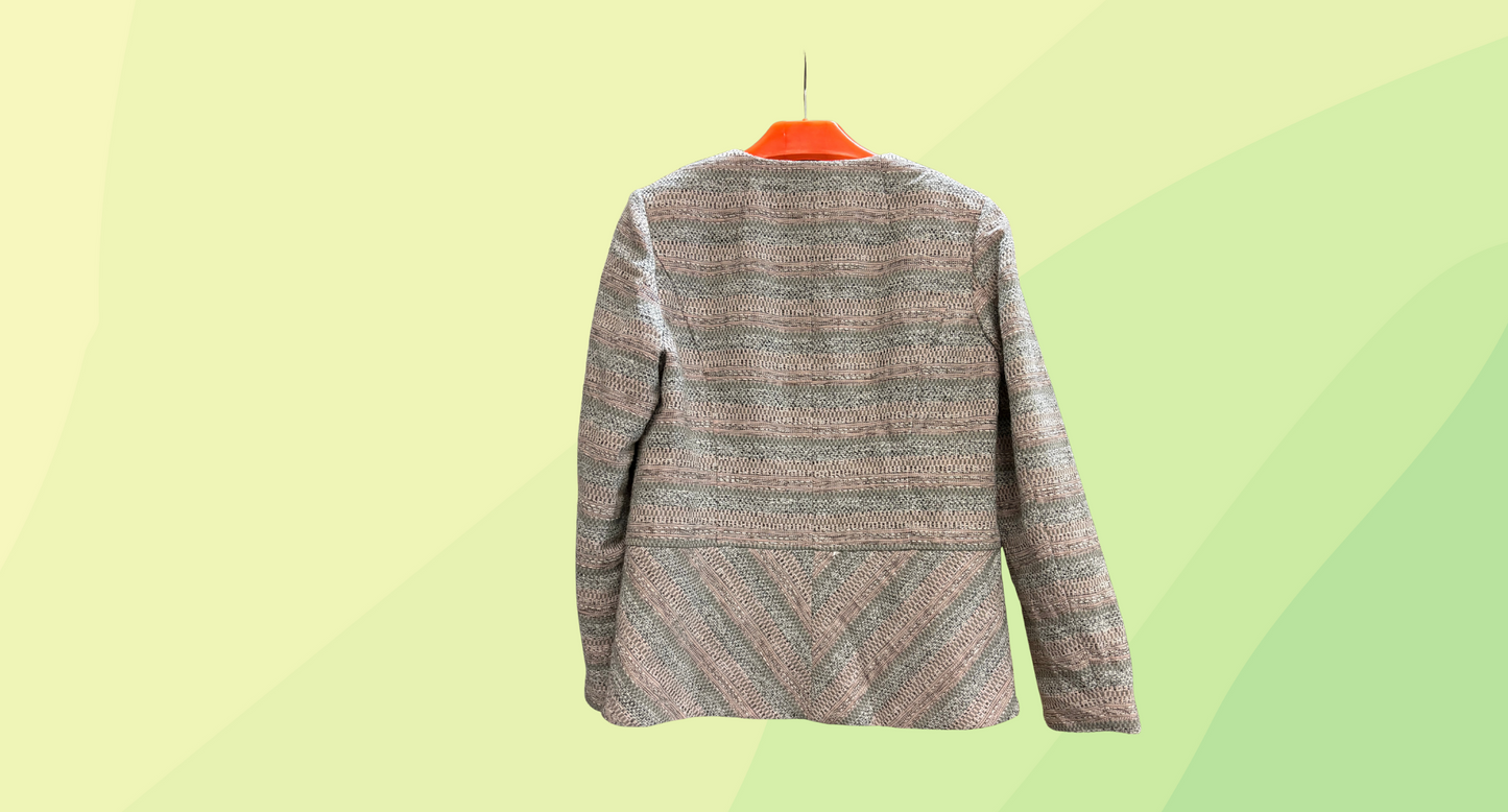 Liz Jordan Dora Textured Jacket RRP $169.95 - Size 10 - Pink Nectar