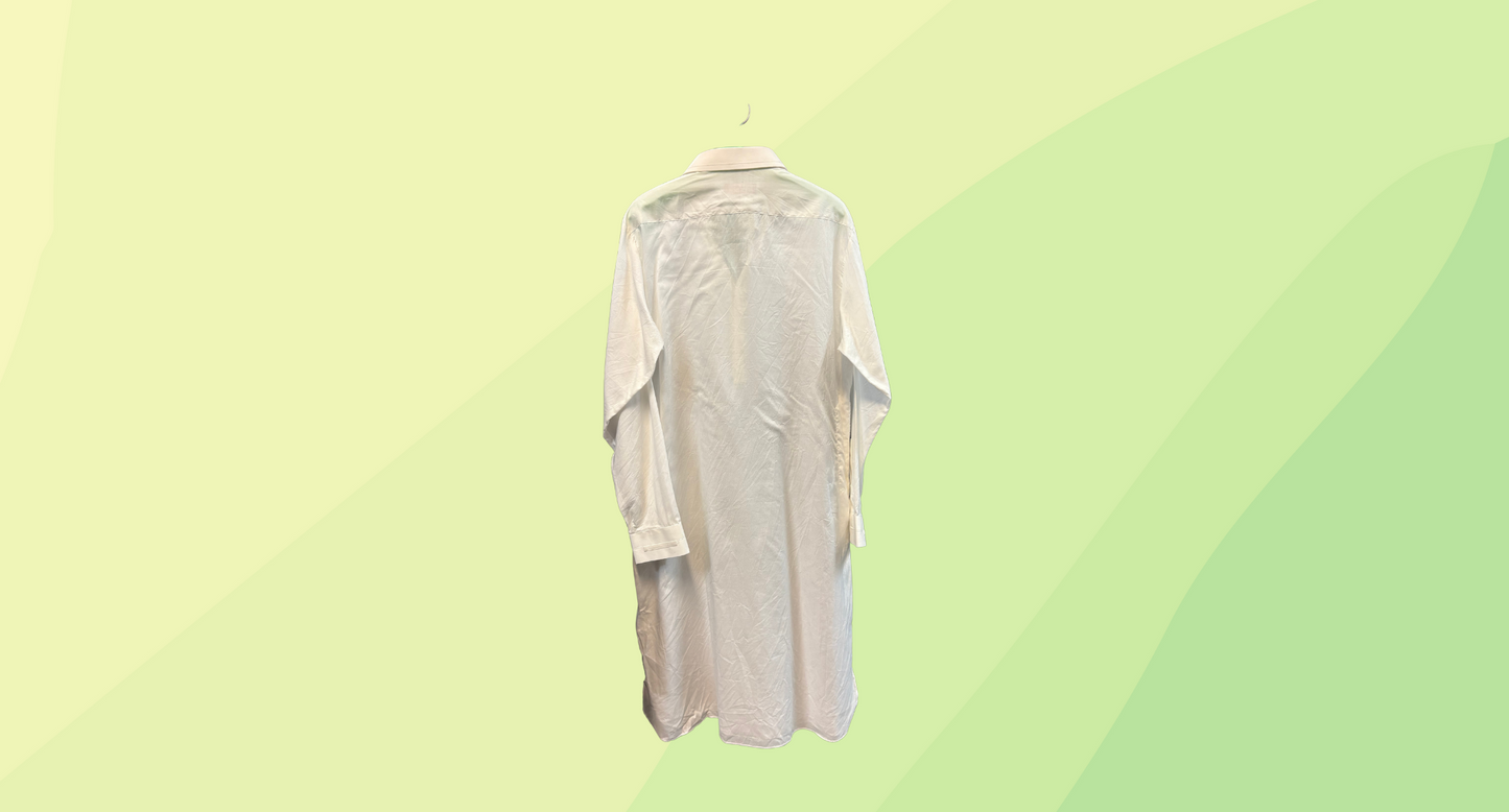 Wasim Akram Mens Kameez Shalwar - L - Ivory