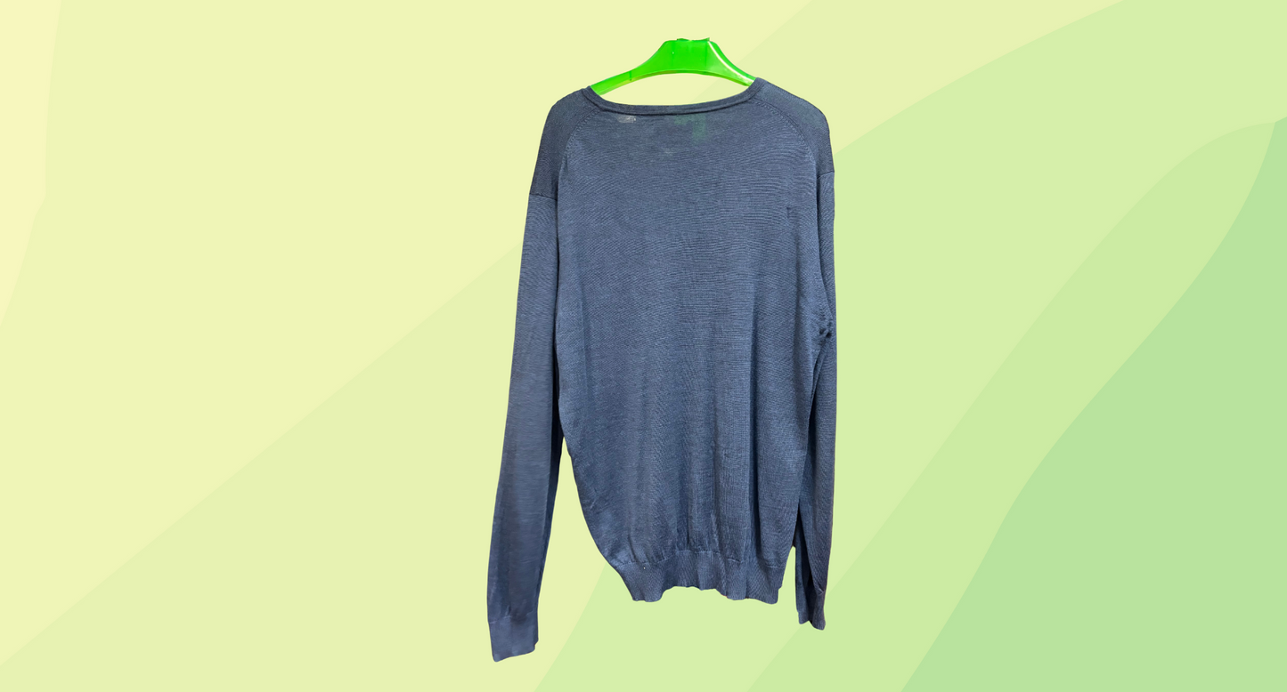 Charles Tyrwhitt Mens Knit Pullover - L - Navy