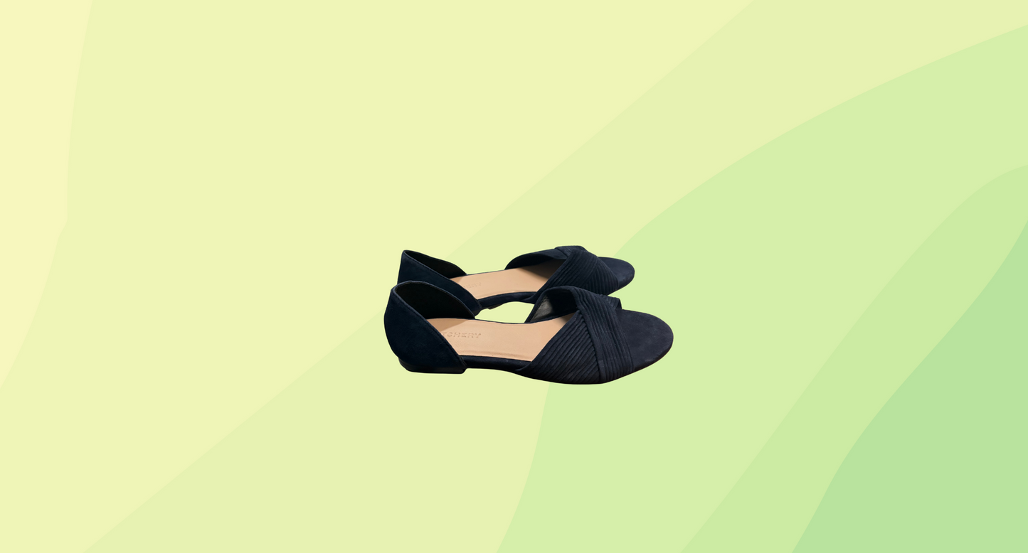 Witchery Taylor Suede Flat RRP $139.95 - Size 37 - Navy