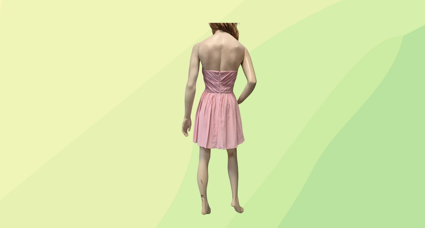 Zimmermann Strapless Mini Silk Dress - Size 2 - Pale Pink
