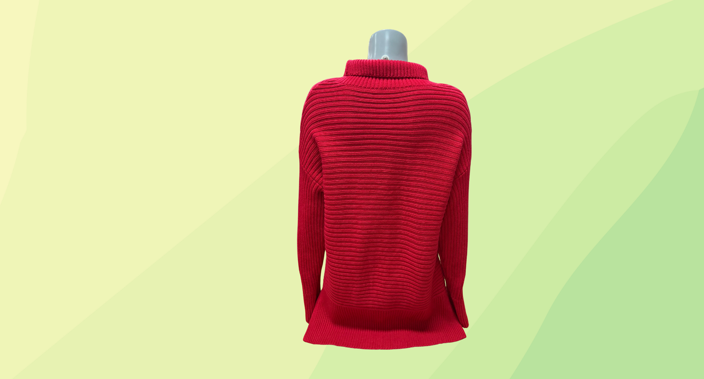 Trenery Extra Fine Merino Wool Pullover - L - Red