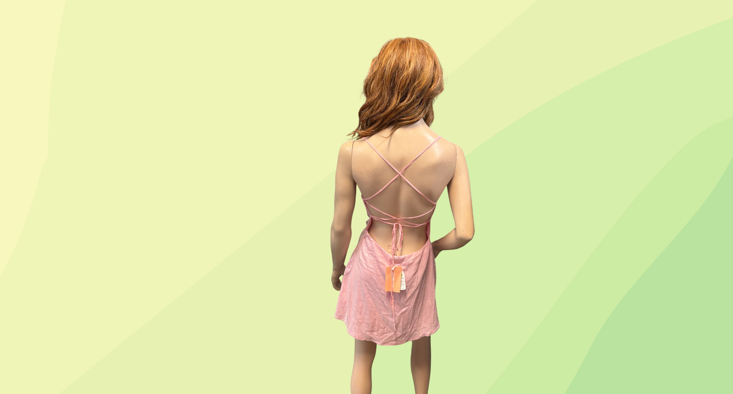 That’s So Fetch Backless Mini Dress - Size 12 - Pink