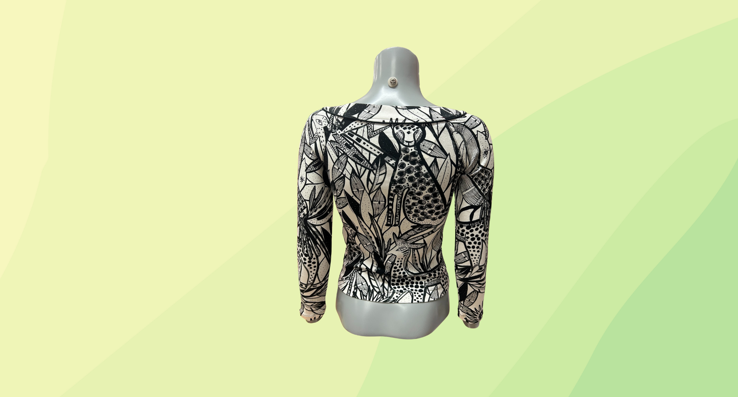 Marccain Top - XS - Black White