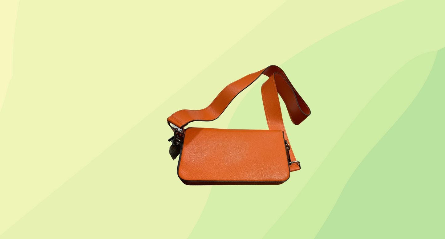 Borse in Pelle Genuine Leather Clutch Bag - Orange