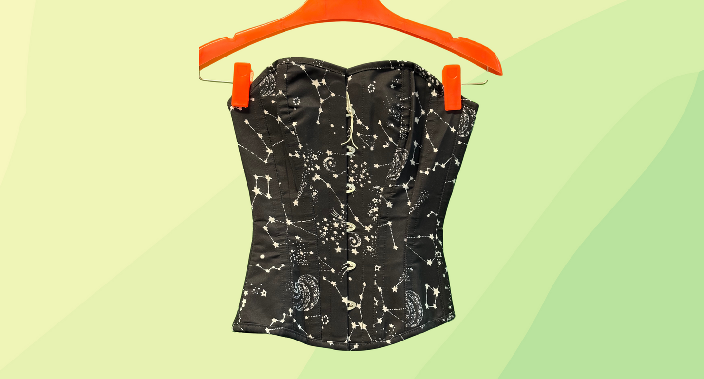 Corset Story Strapless Galaxy Corset - Size 6 - Black