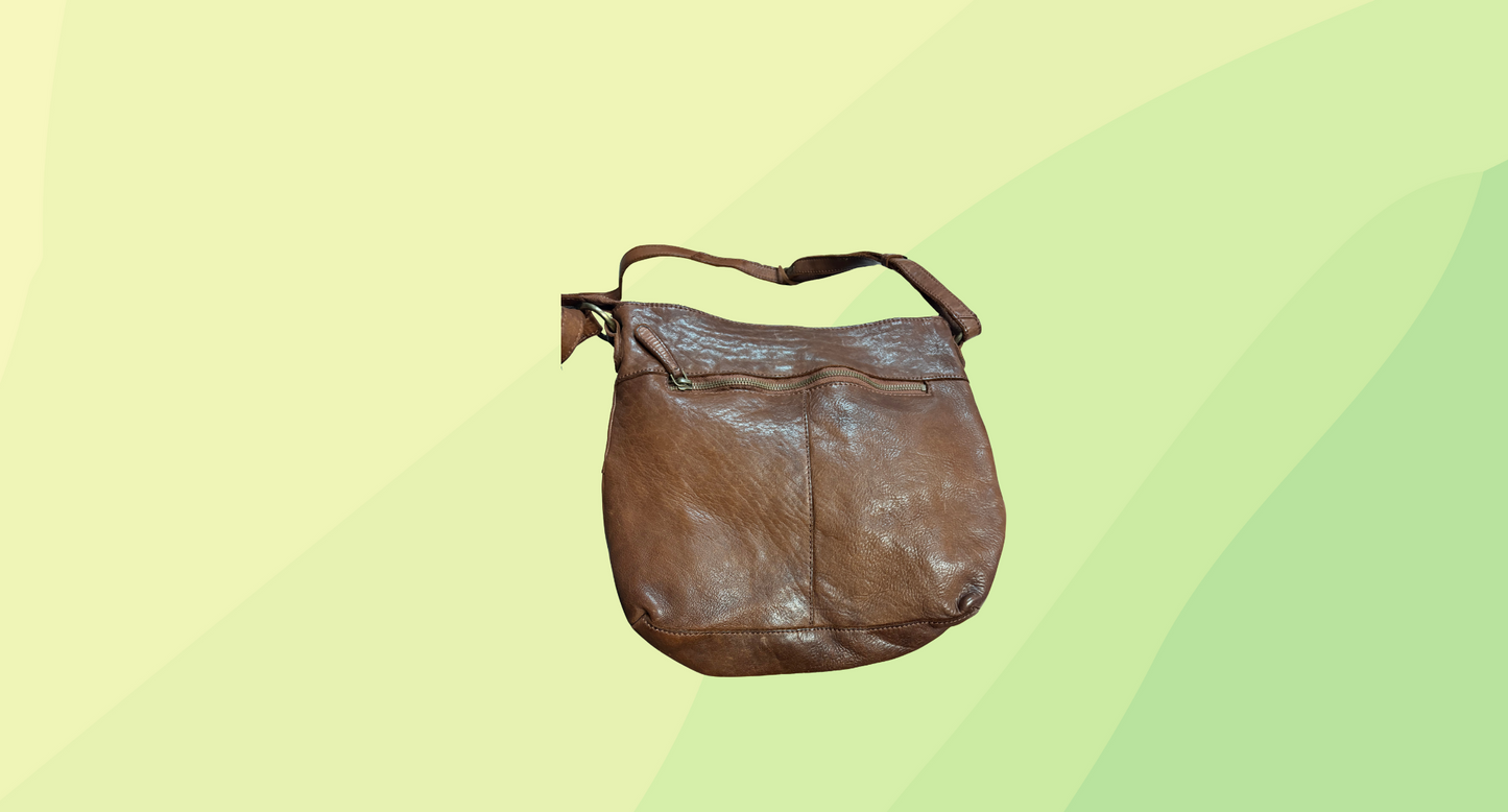 Colorado Leather Satchel Handbag RRP $259 - Brown