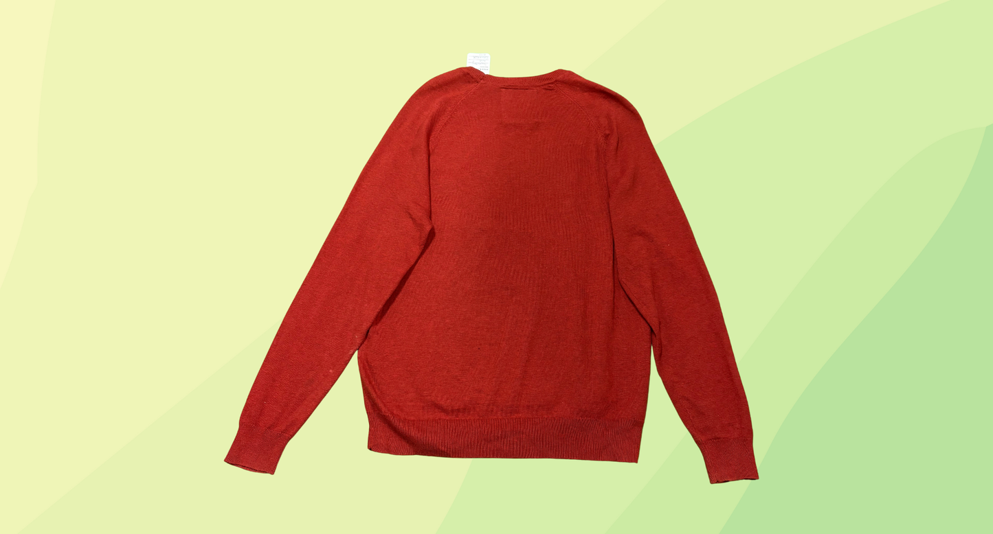 Superdry Mens Crewneck Knit Pullover - M - Rust