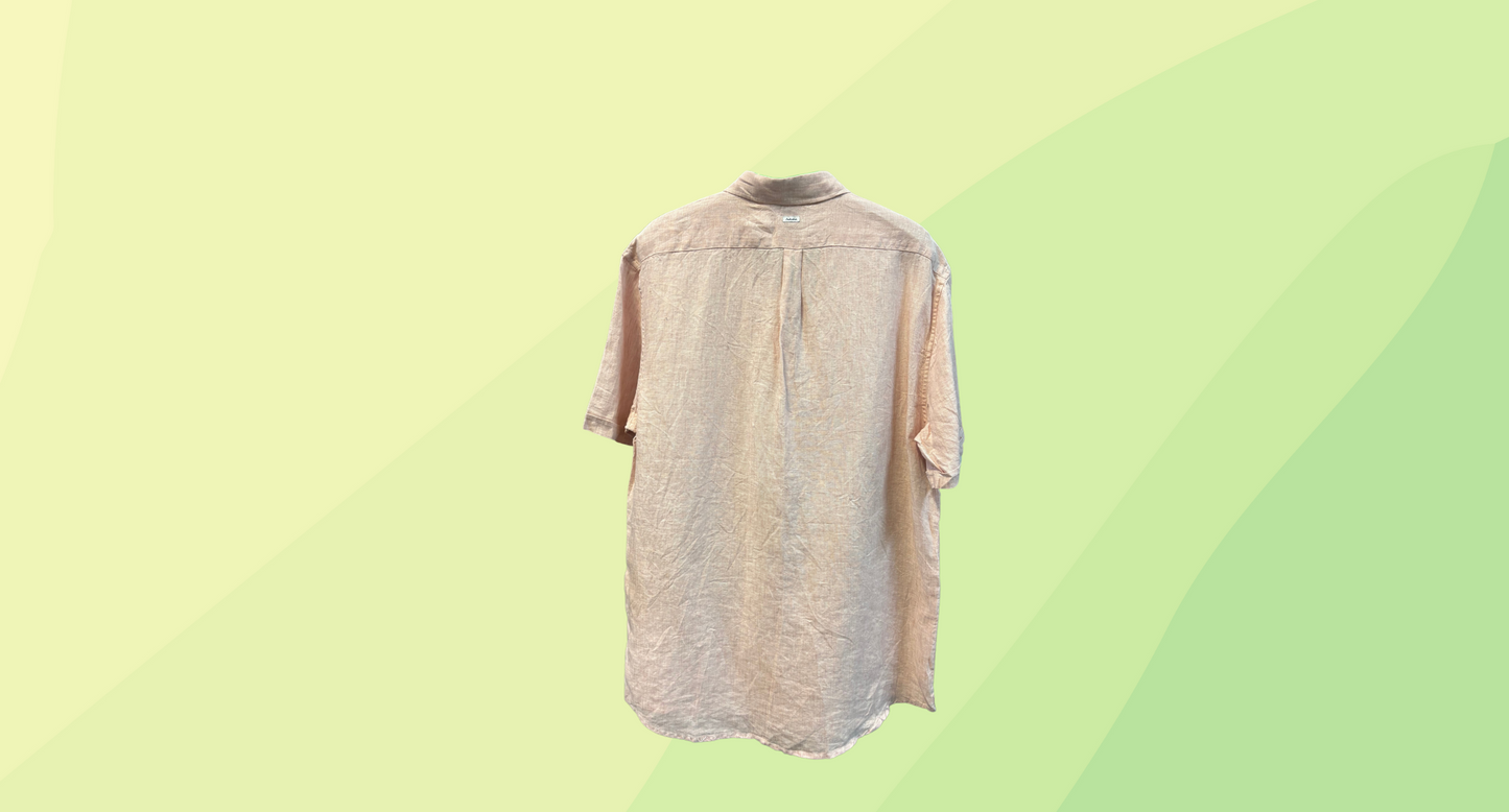 Industrie Mens The Tennyson Linen Shirt RRP $79.95 - L - Light Pink