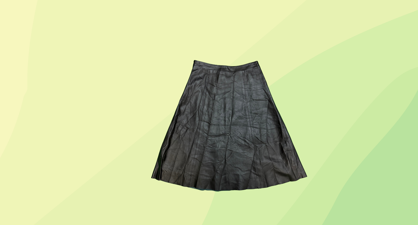 RM Williams Leather Skirt - Size 8 - Black