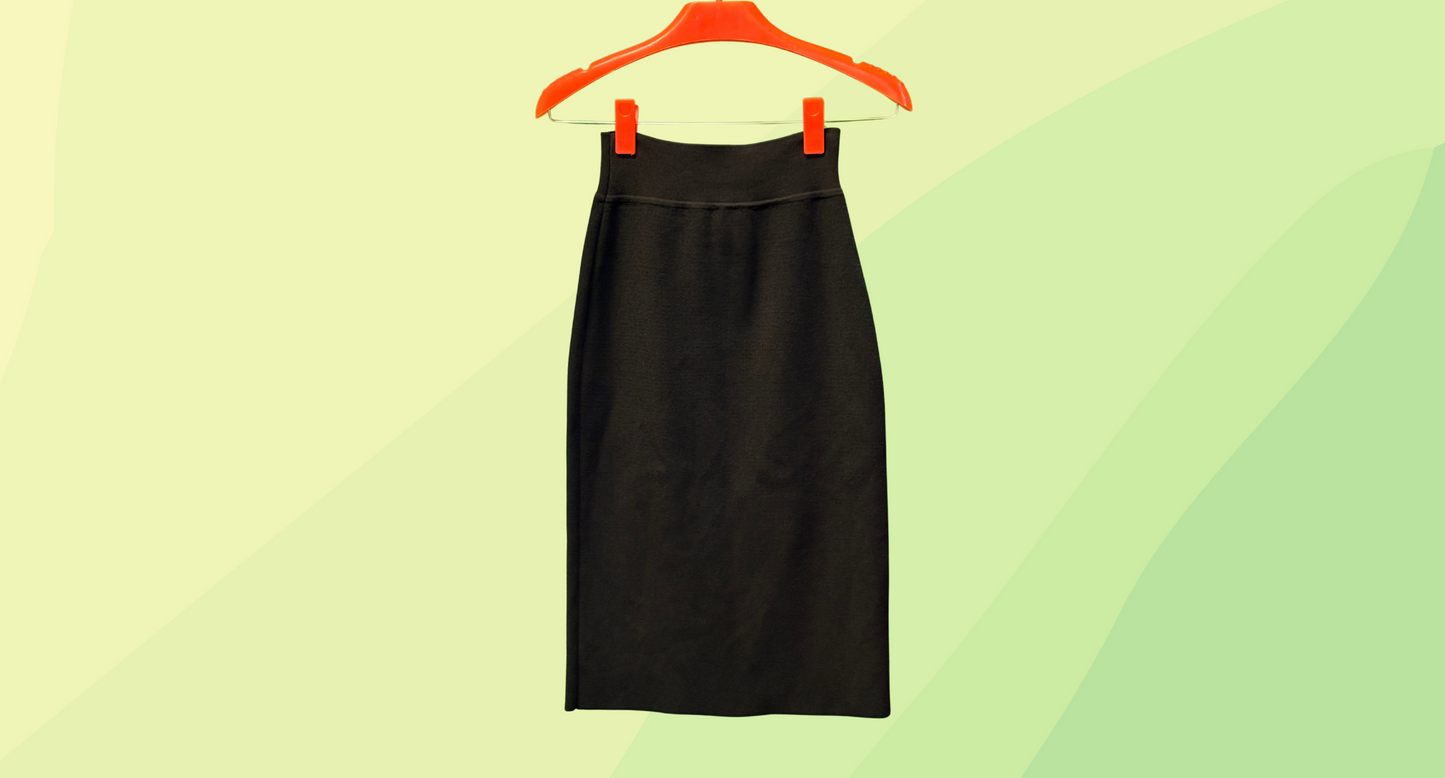 Scanlan & Theodore Knit Midi Skirt - S - Black